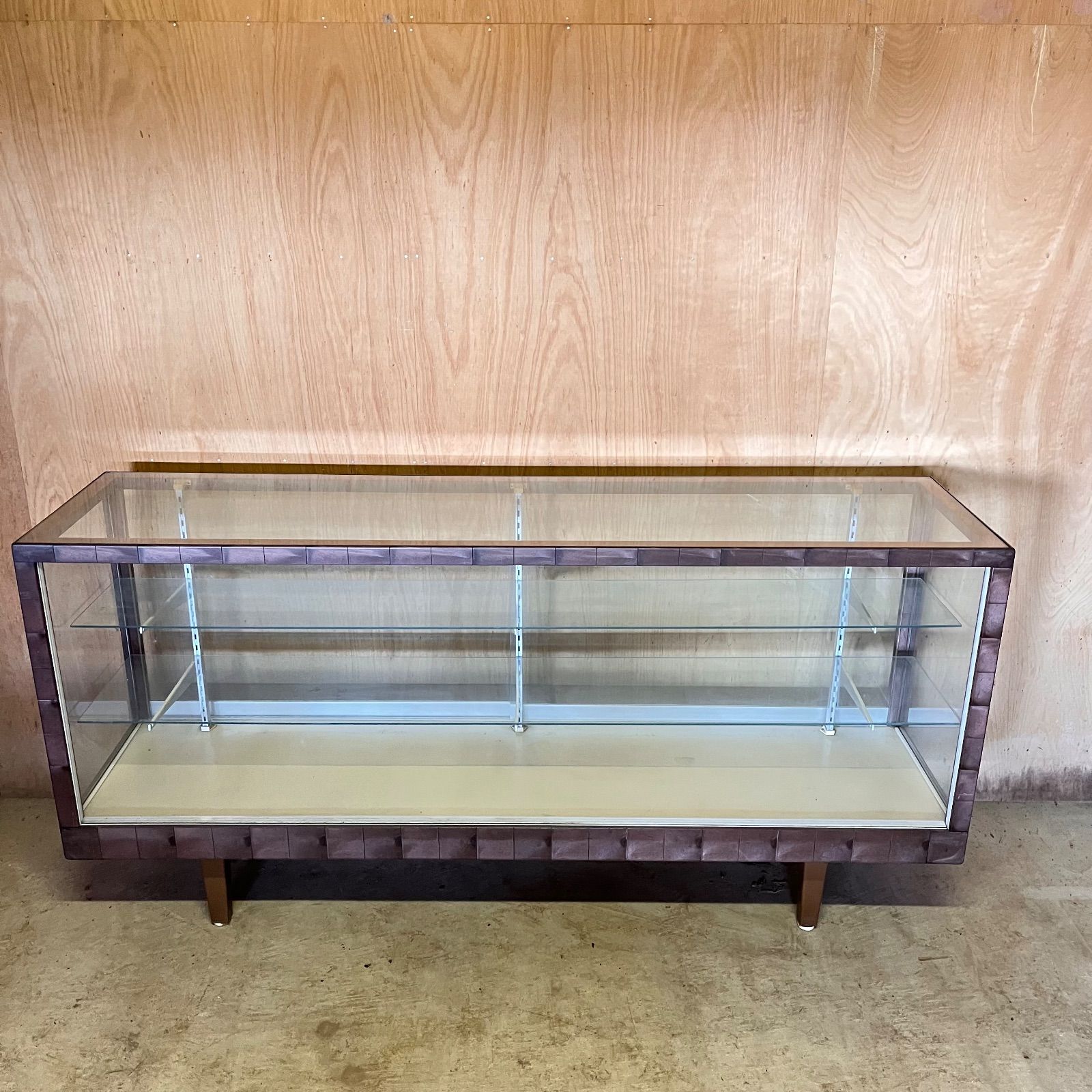 ヴィンテージ ガラスショーケース 古家具 古道具 店舗什器