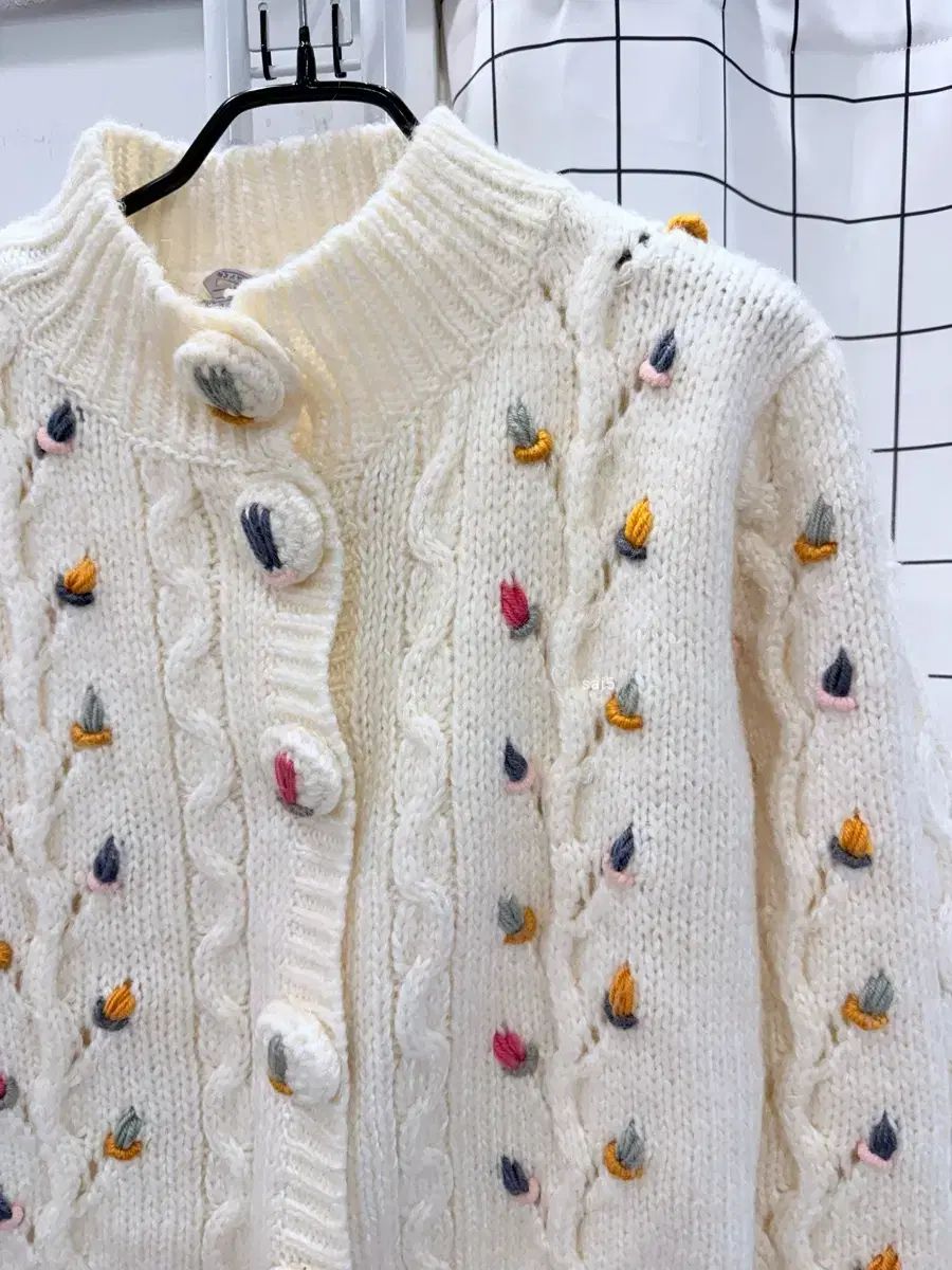 ヴィンテージ 花 ボタン カーディガン