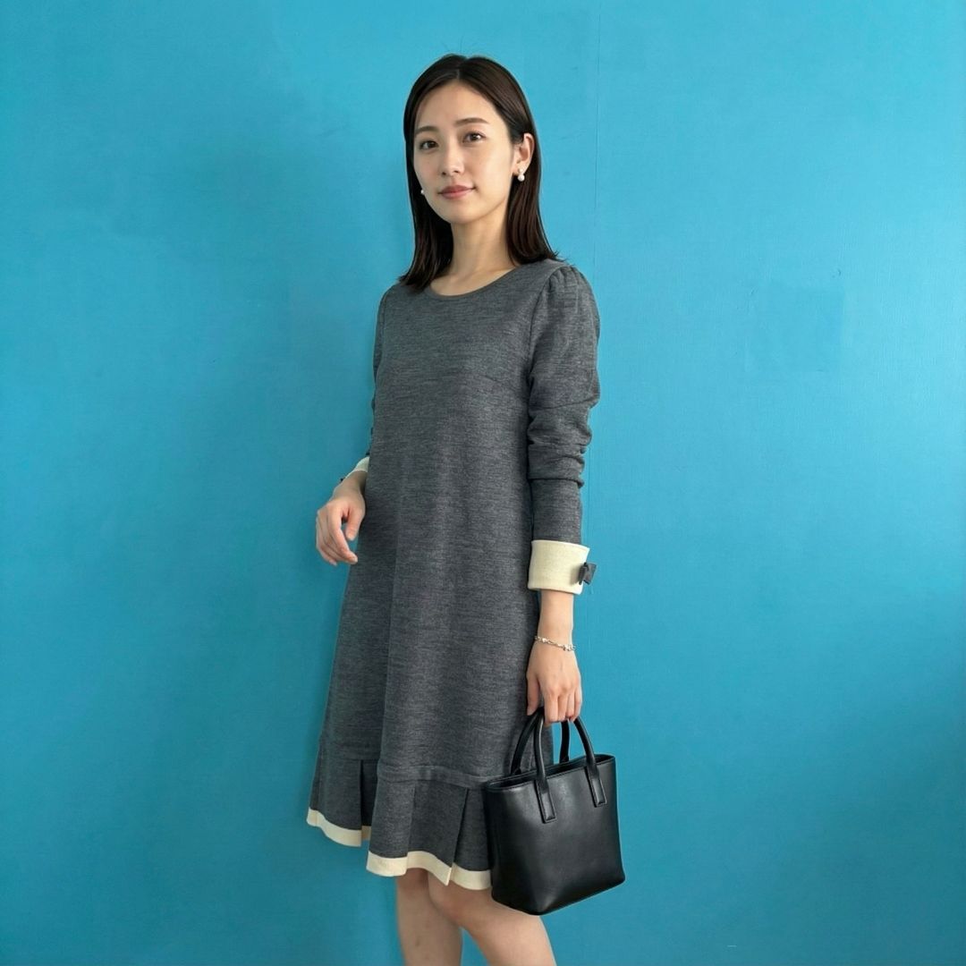 M'S GRACY エムズグレイシー リボン フレア ニット ワンピース M'S GRACY エムズグレイシー リボン フレア ニット ワンピース M'S