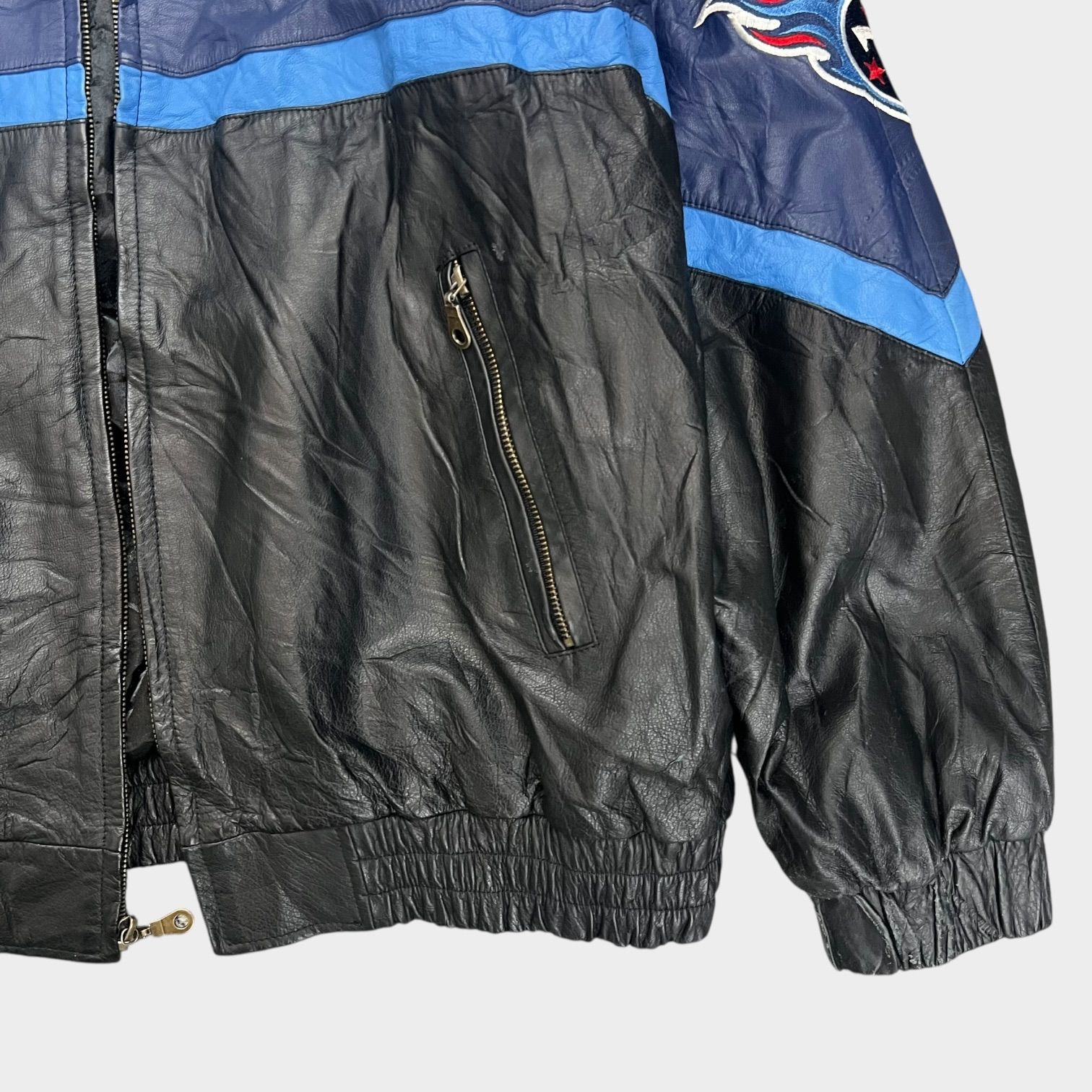 リーボック 古着 レザージャケット スタジャン REEBOK Titans