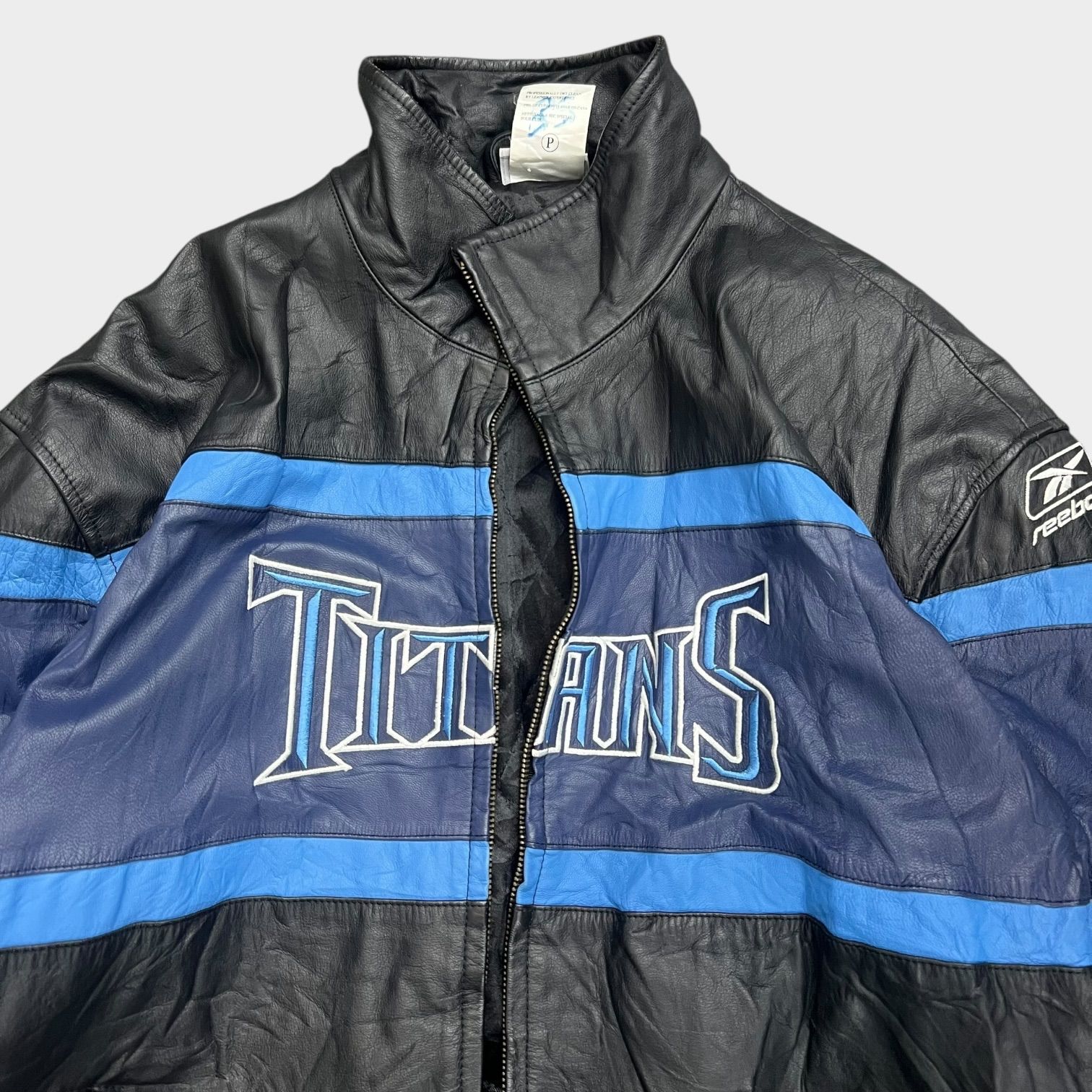 リーボック 古着 レザージャケット スタジャン REEBOK Titans