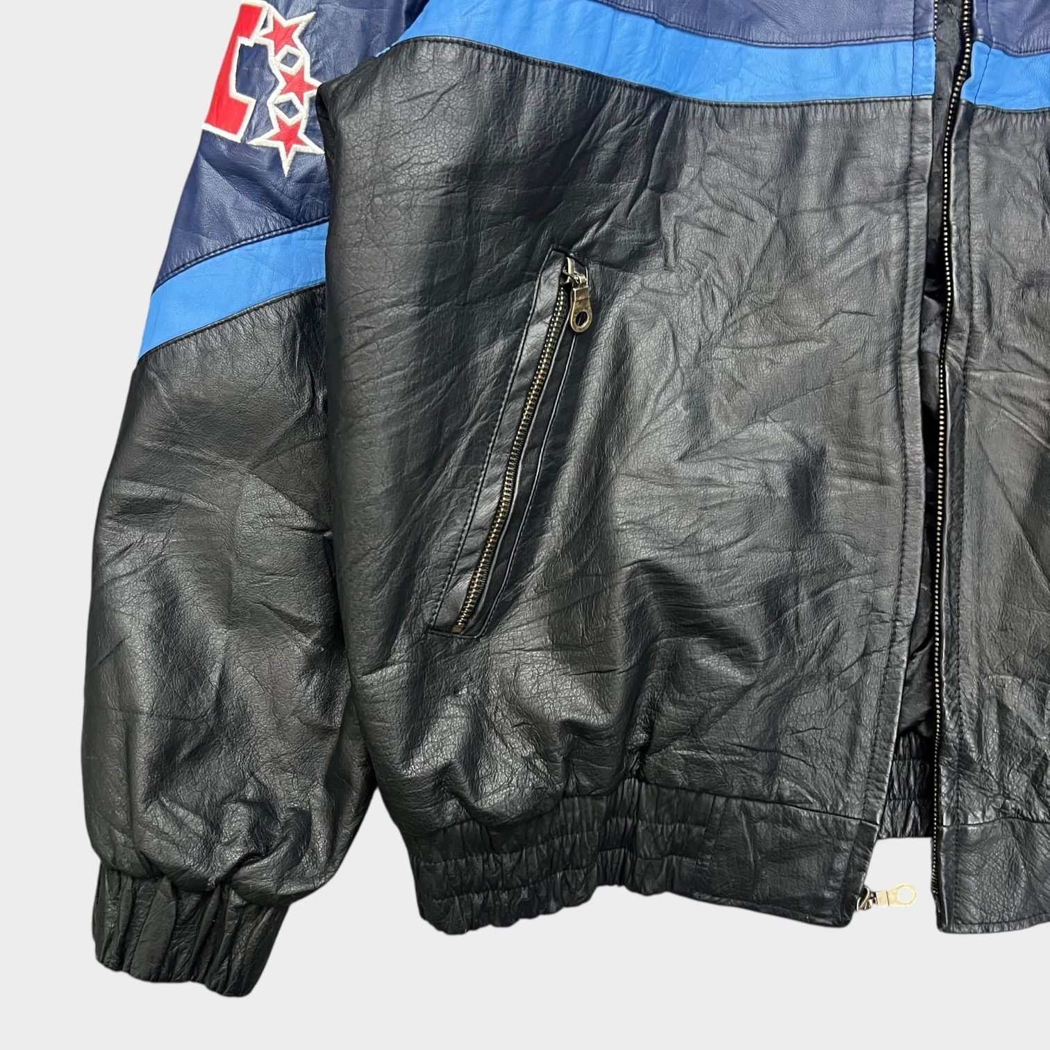 リーボック 古着 レザージャケット スタジャン REEBOK Titans 