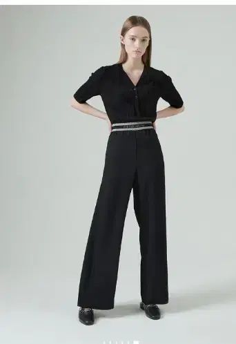 SYSTEM ワイド 밴딩 パンツ 55 サイズ