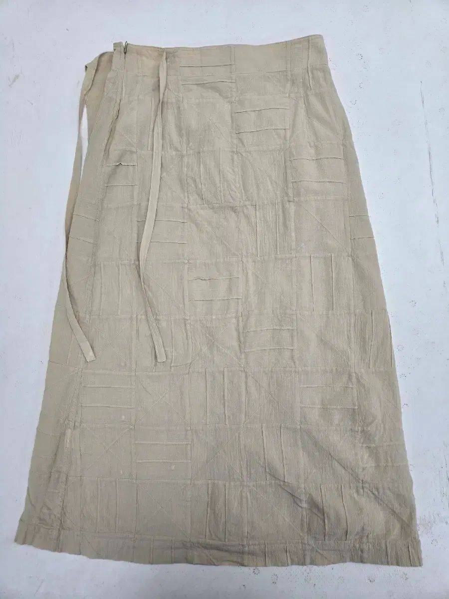 ハイ スポーティングギア ベージュ ラップ スカート パッチワーク デザイン ISSEY MIYAKE イッセイミヤケ