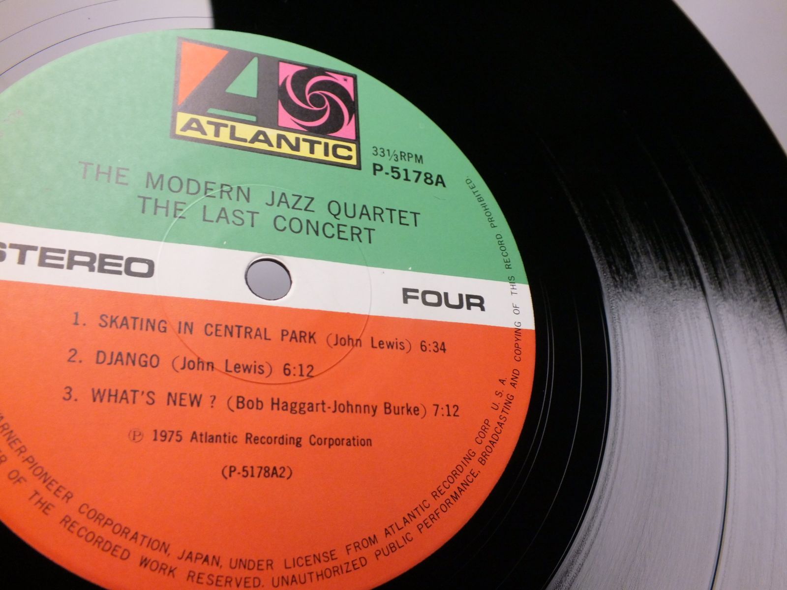LP P-5177-8A モダン・ジャズ・カルテット MODERN JAZZ QUARTET THE