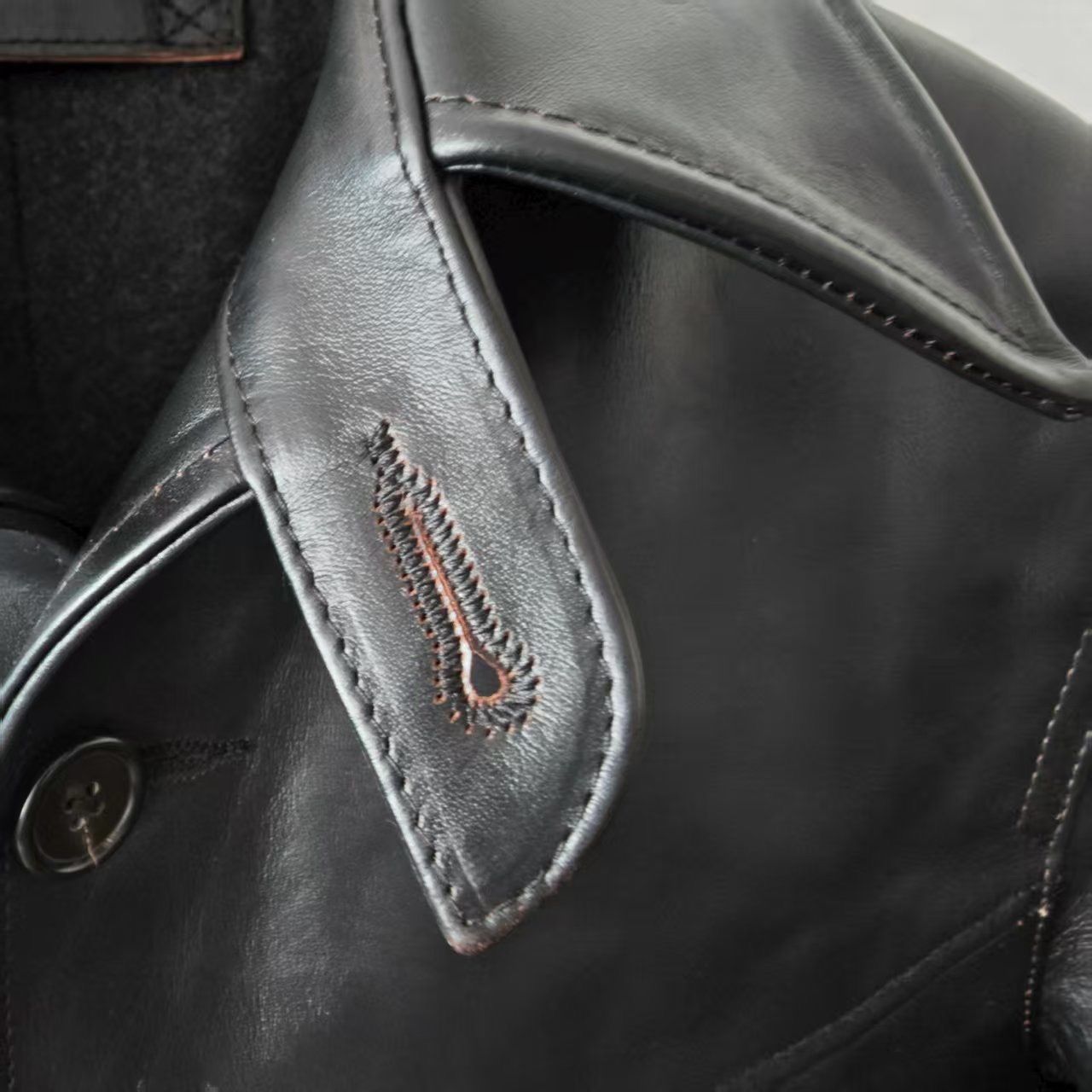 25W 新発売 レザーカーコート 茶芯ホースハイド 馬革 レザージャケット