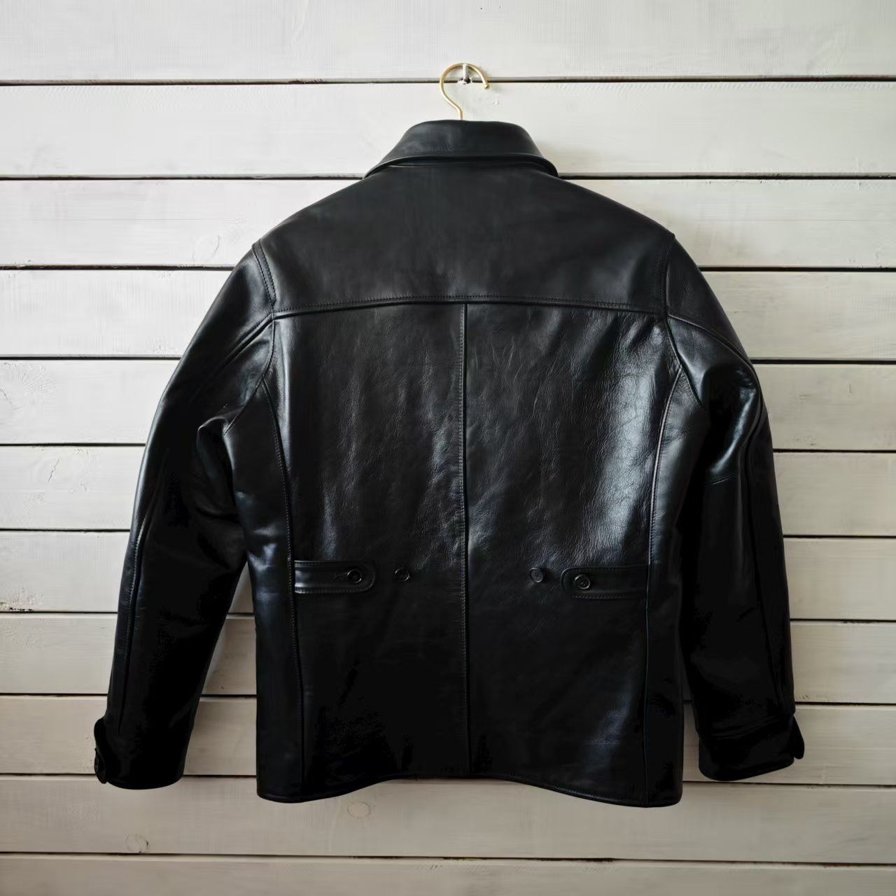 25W新発売　レザーカーコート　茶芯ホースハイド　馬革　レザージャケット M レザーカーコート 茶芯ホースハイド 馬革 レザージャケット L レザー