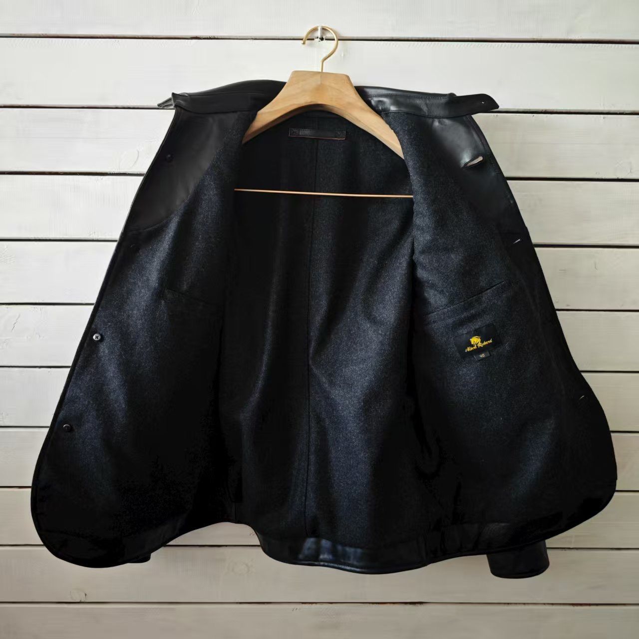 25W 新発売 レザーカーコート 茶芯ホースハイド 馬革 レザージャケット