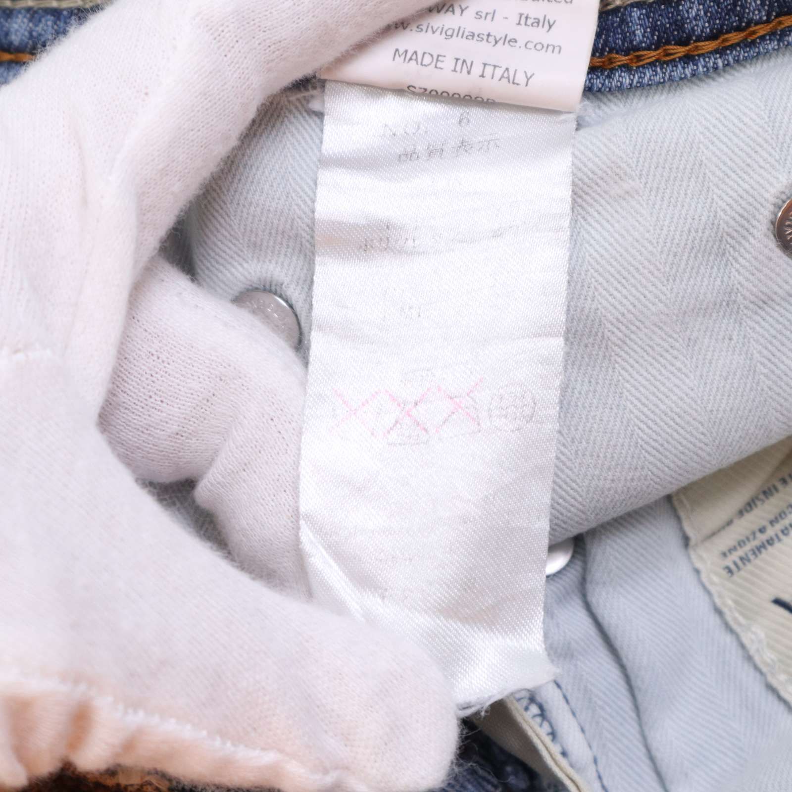 美品】SIVIGLIA テーパード ストレッチ ブラック デニム パンツ 32 