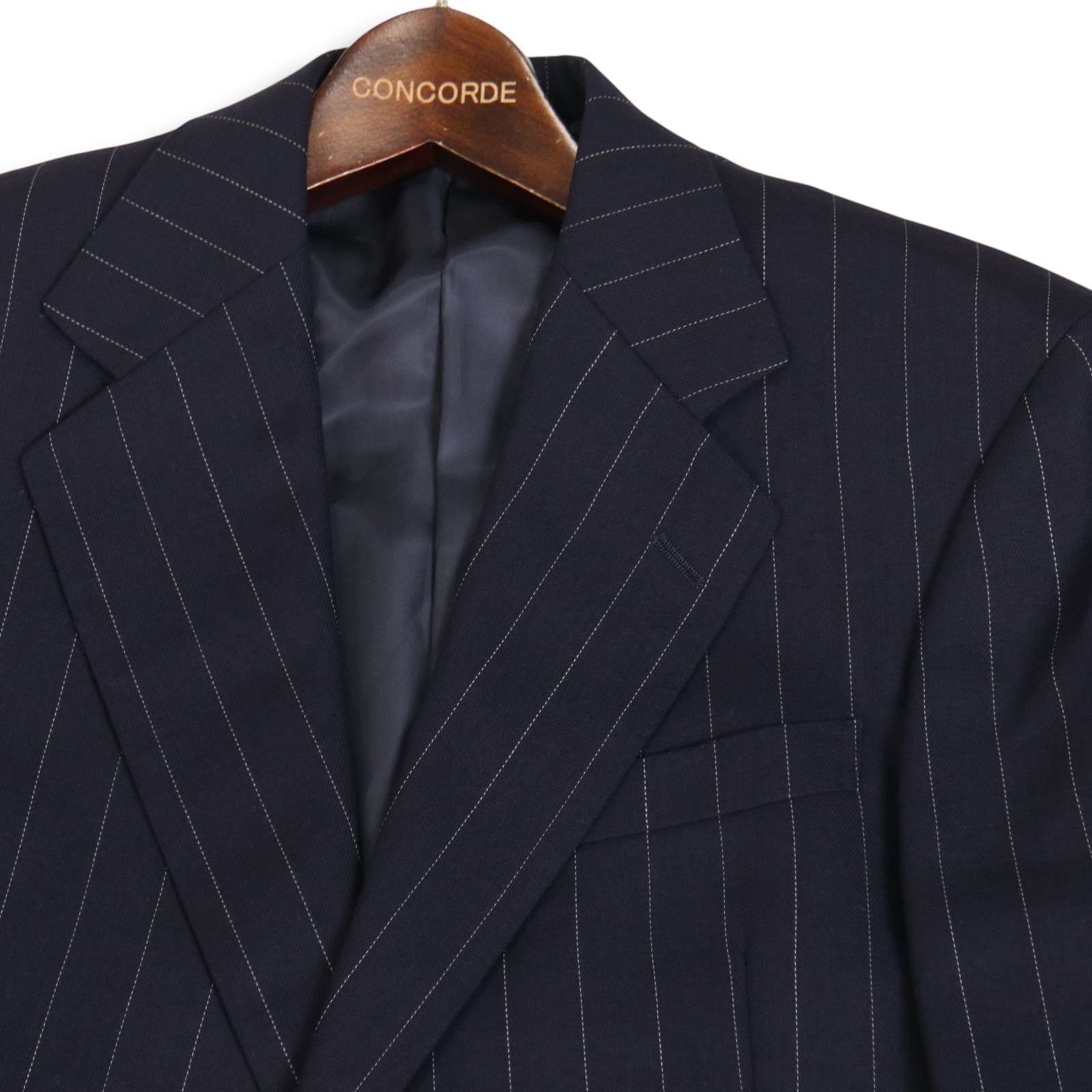 ☆Soga様☆LAUREN ストライプ テーラードジャケット 44R 黒 POLO RALPH LAUREN ポロ ラルフローレン 秋冬 総裏☆ ストライプ