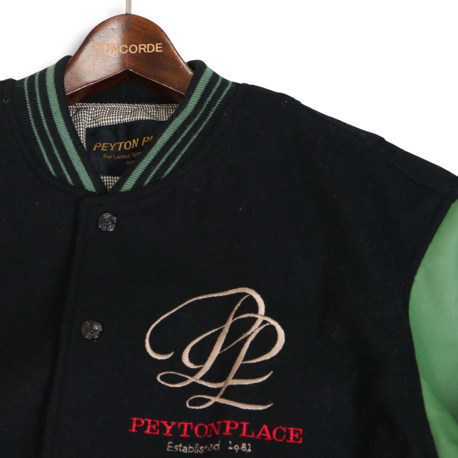 80s~90s☆ PEYTON PLACE ペイトンプレイス 袖革☆ 牛革 レザー