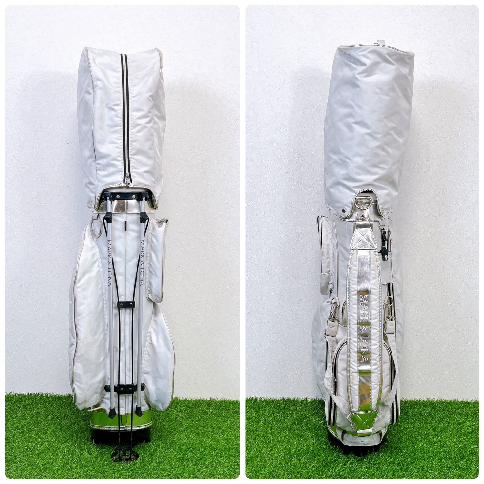 MARK&LONA スカルカモジャガード　キャディバッグ&ヘッドカバー5本セット MARK&LONA マークアンドロナ スカルカモジャガード スタンド キャディ