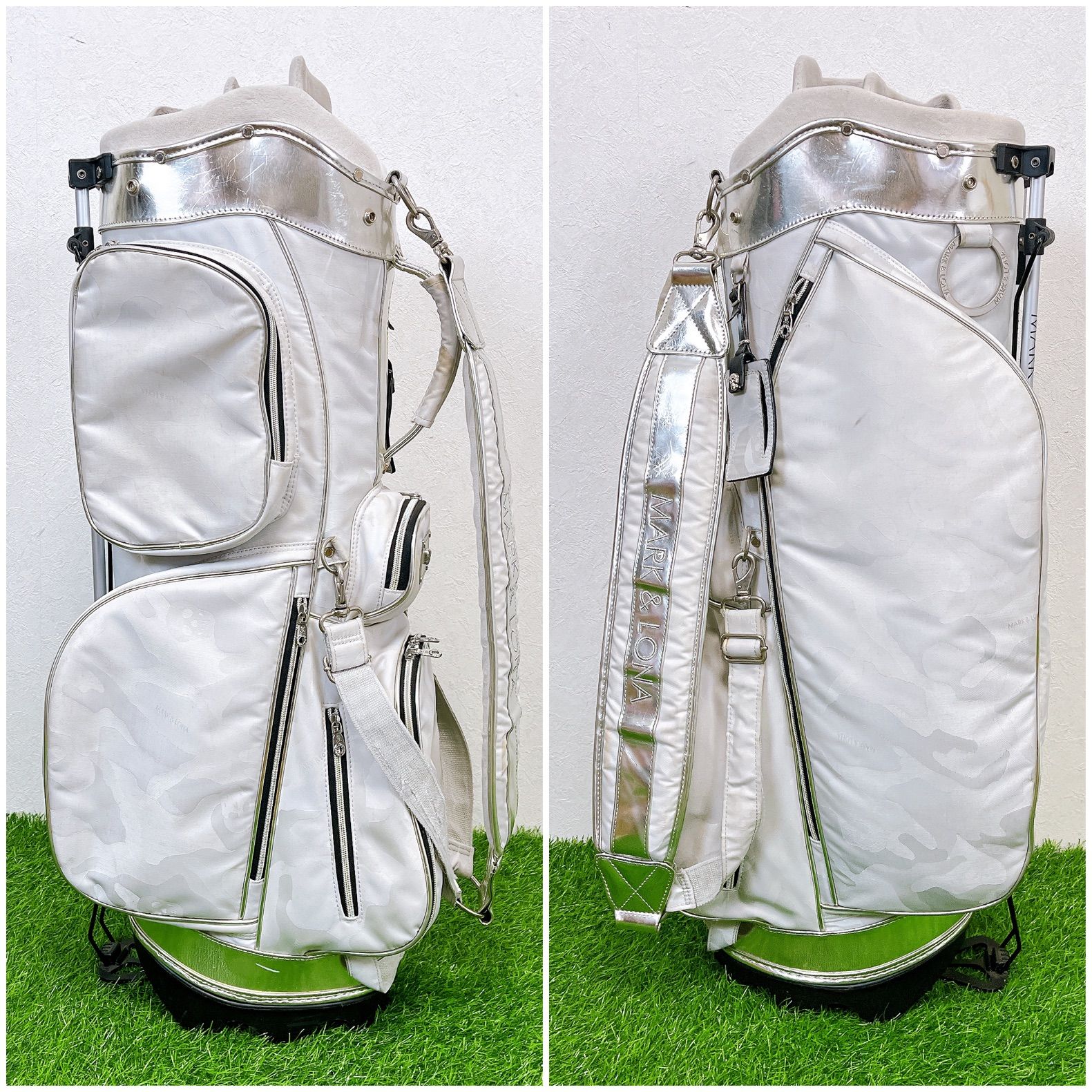 MARK&LONA スカルカモジャガード　キャディバッグ&ヘッドカバー5本セット MARK&LONA マークアンドロナ スカルカモジャガード スタンド キャディ