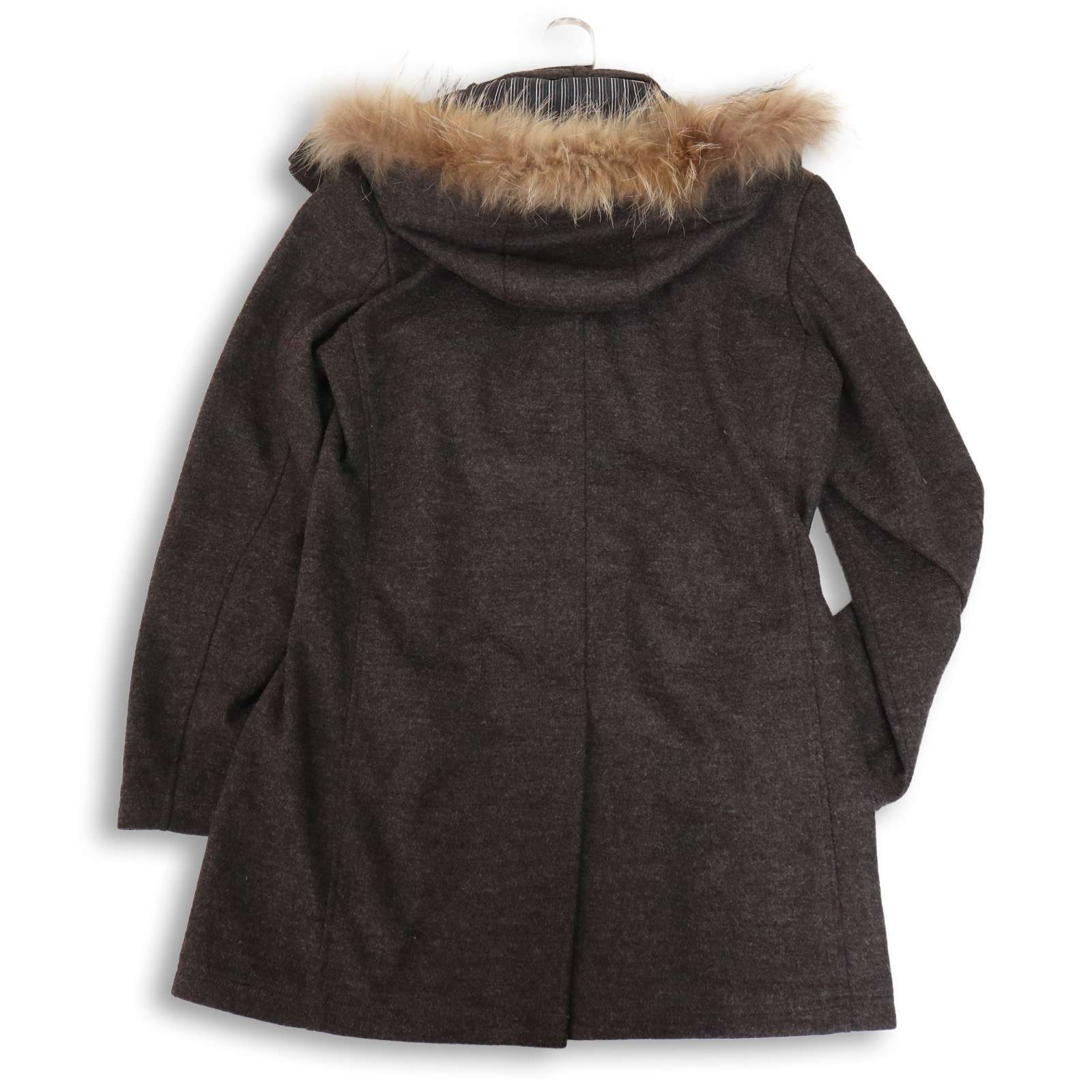 TENORAS メンズティノラス 秋冬 リアル ファー ウール フーデッド コート Sz.L メンズ モッズコート ジャケット アウター メンズ