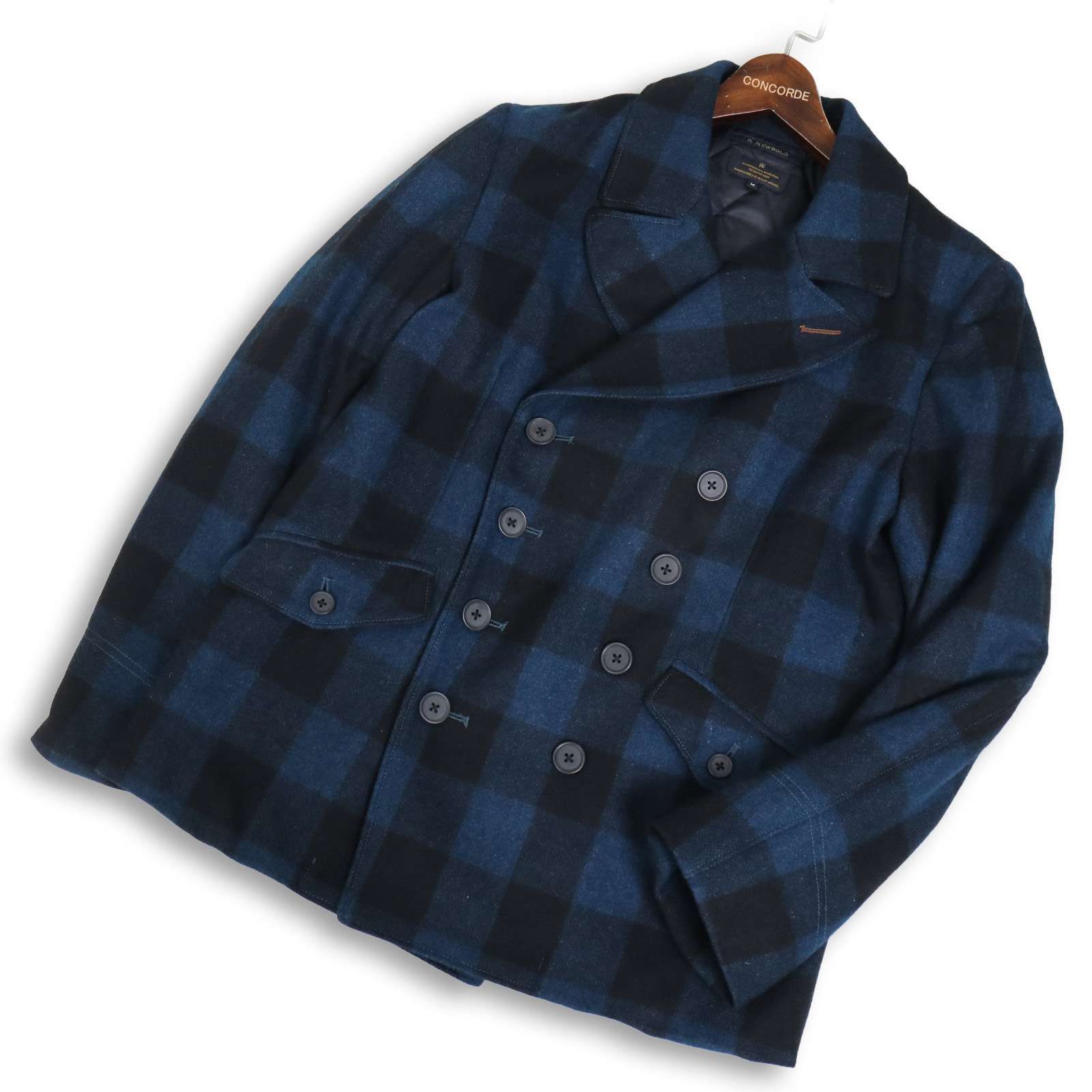 R.NEWBOLD ポールスミス 秋冬 中綿☆ チェック柄 ウール ピーコート P