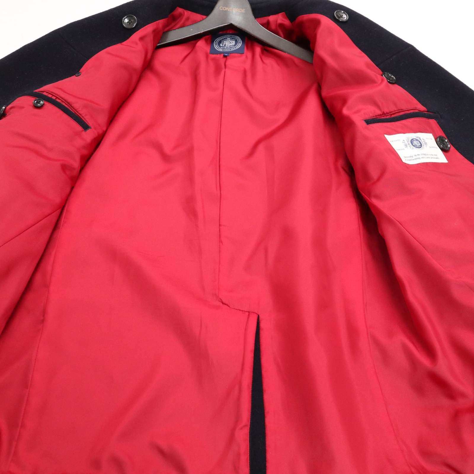 J.PRESS ジェイプレス 秋冬 裏赤 メルトン ウール Pコート ピーコート