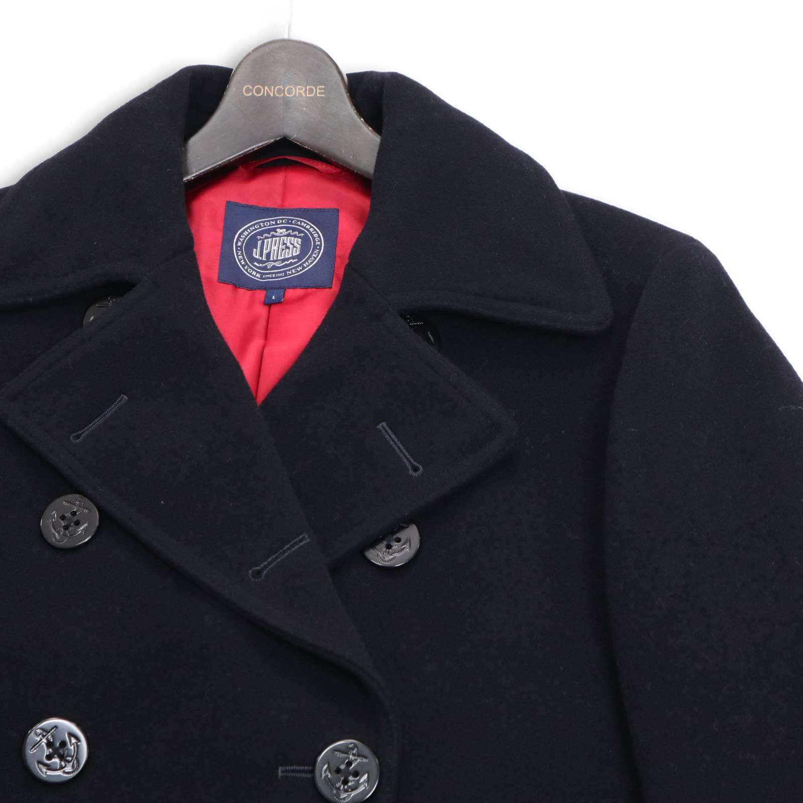 J.PRESS ジェイプレス 秋冬 裏赤☆ メルトン ウール Pコート