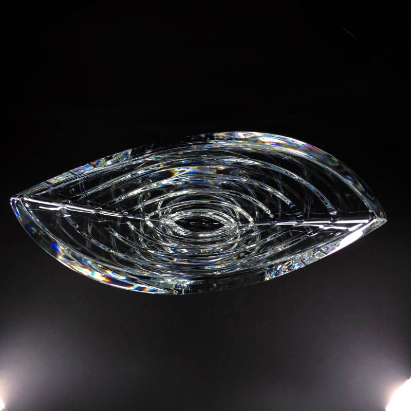 美品・箱付き】Baccarat バカラ／ウェーブ フラワーベース 花瓶