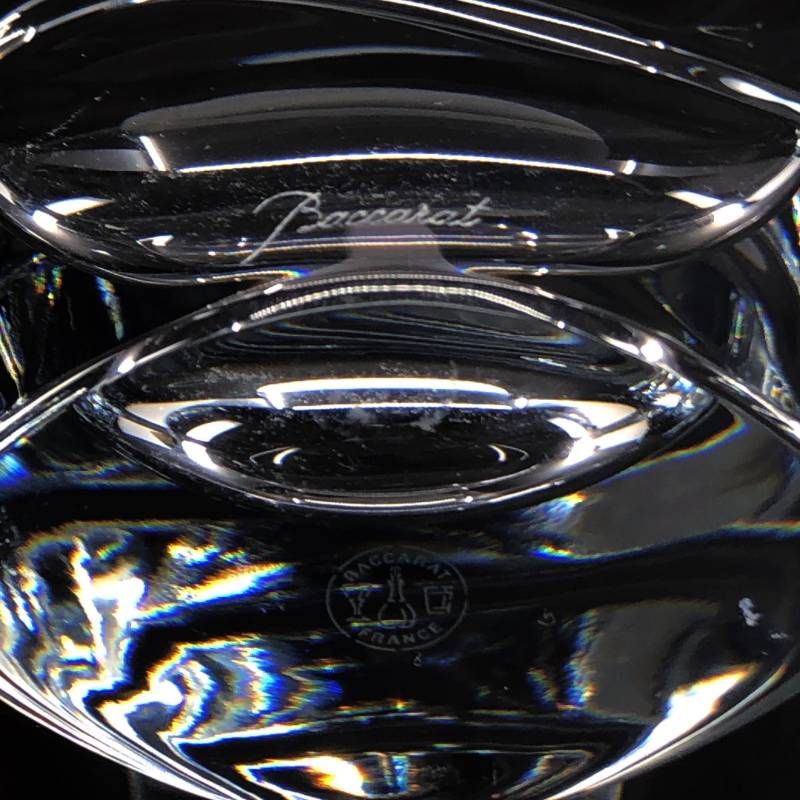美品・箱付き】Baccarat バカラ／ウェーブ フラワーベース 花瓶 