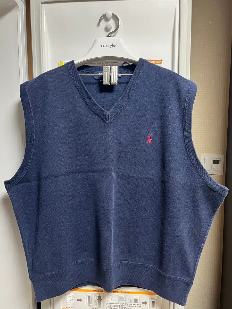 Ralph lauren シャツ ネイビー ニットベスト 古着 ポロ・ラルフ