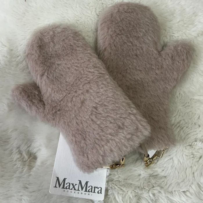 Max Mara マックスマーラ テディミトン もこもこ手袋 002 サンド