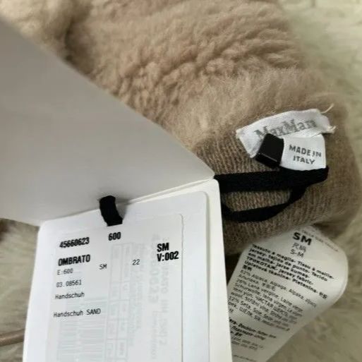  Max Mara マックスマーラ テディミトン もこもこ手袋 002 サンド 手袋 アームカバー 小物