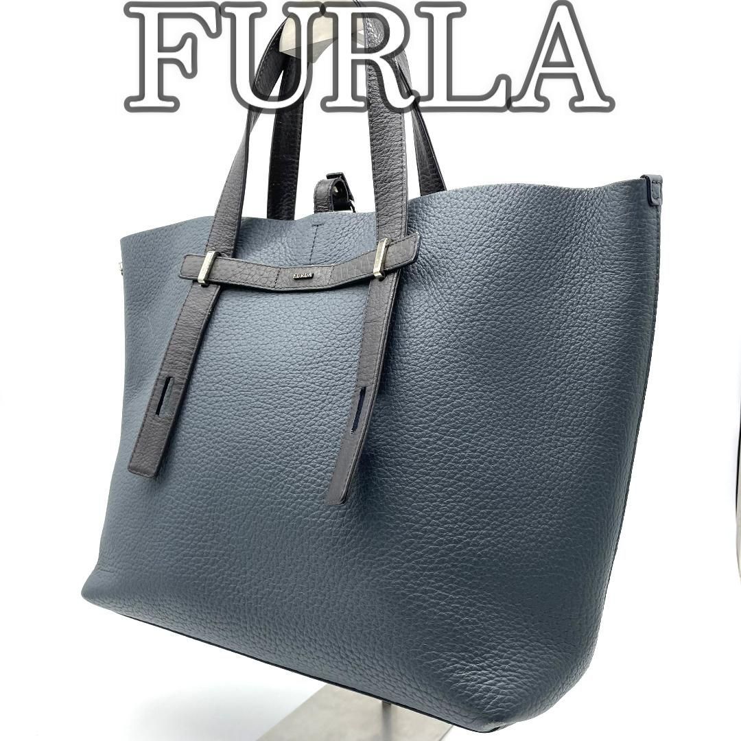 フルラ ジョーヴェ トートバッグ レザー シボ革 肩掛け ビジネスバッグ