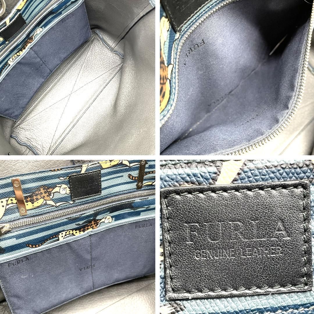 フルラ ジョーヴェ トートバッグ レザー シボ革 肩掛け ビジネスバッグ