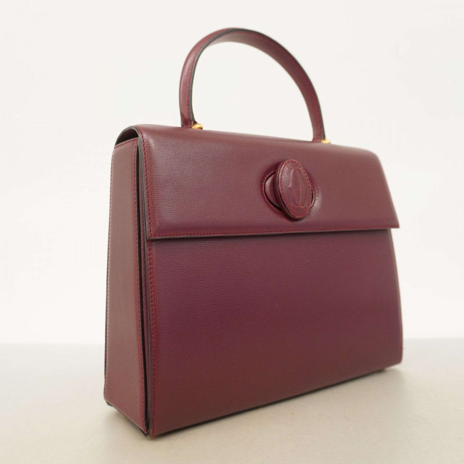 カルティエ(Cartier) カルティエ ハンドバッグ マスト レザー ボルドー