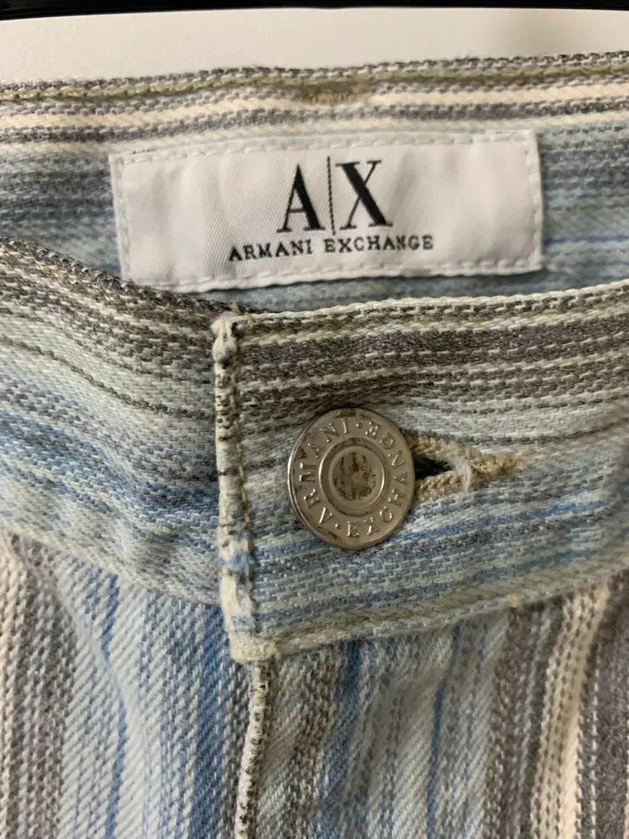 A X アルマーニ エクスチェンジ ストライプ デニム usa生産