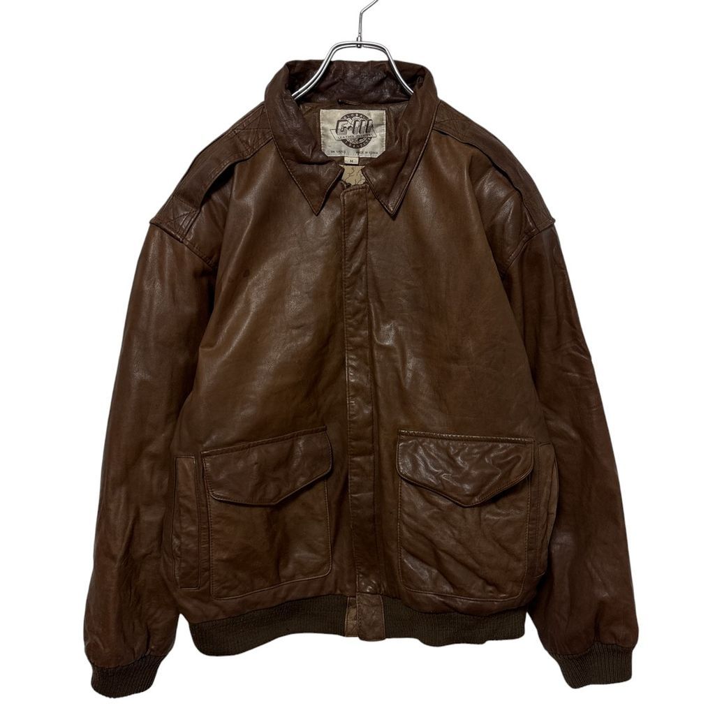 GⅢ A 2タイプ 裏地地図柄 本革 レザーフライトジャケット S 3947