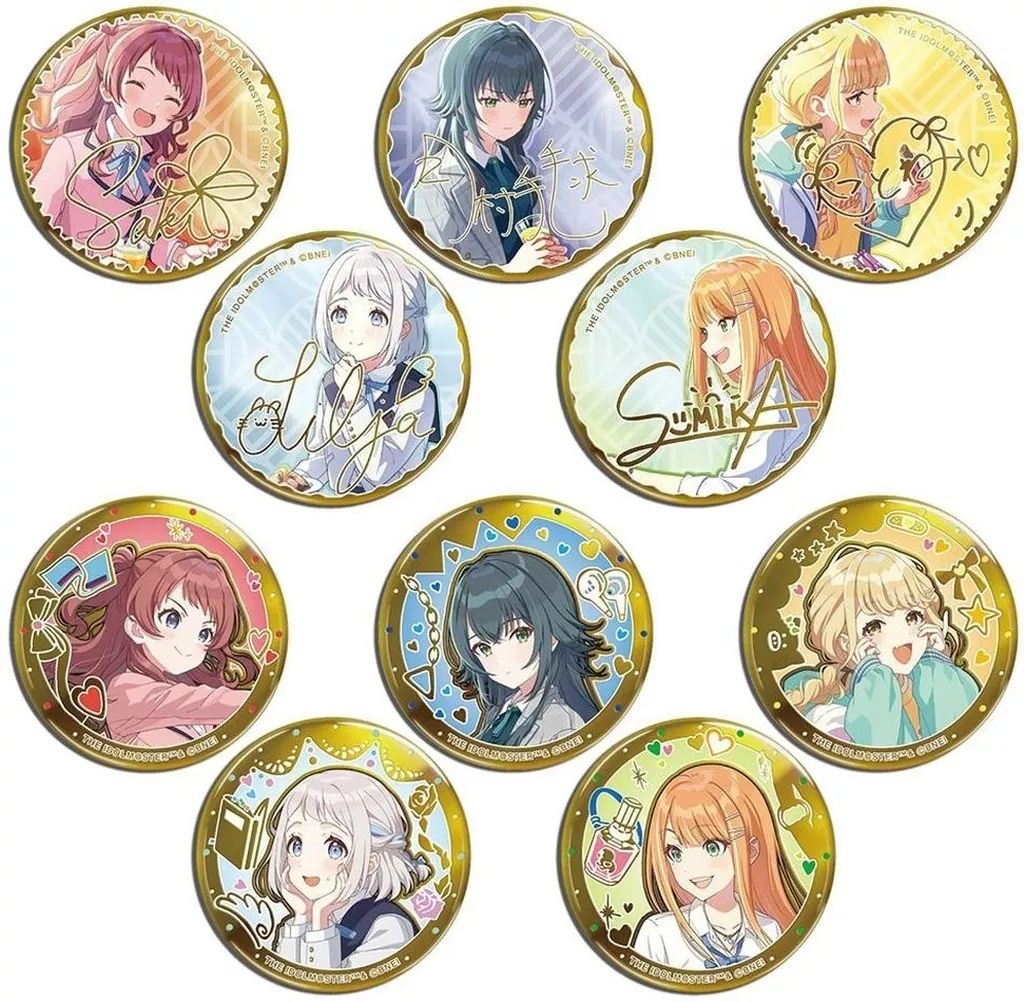 中古】バッジ・ビンズ 全10種セット 「学園アイドルマスター 金バッジ