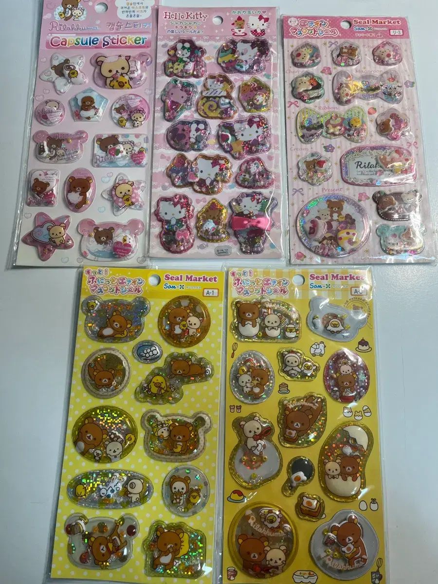 リラックマ ハローキティ 古典 カプセルステッカー まとめ売り まとめ