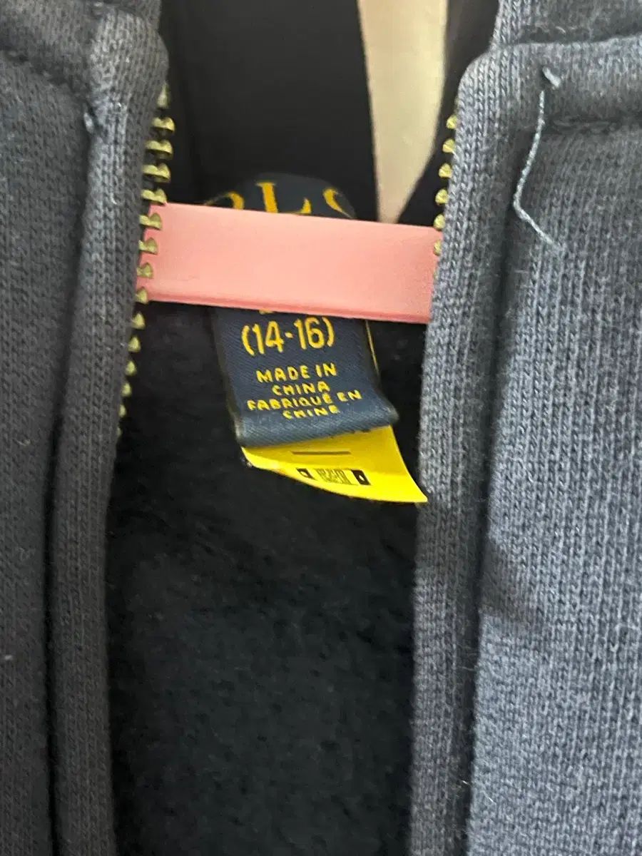 ポロ ラルフローレン ネイビー フードジップアップ ジュニア L