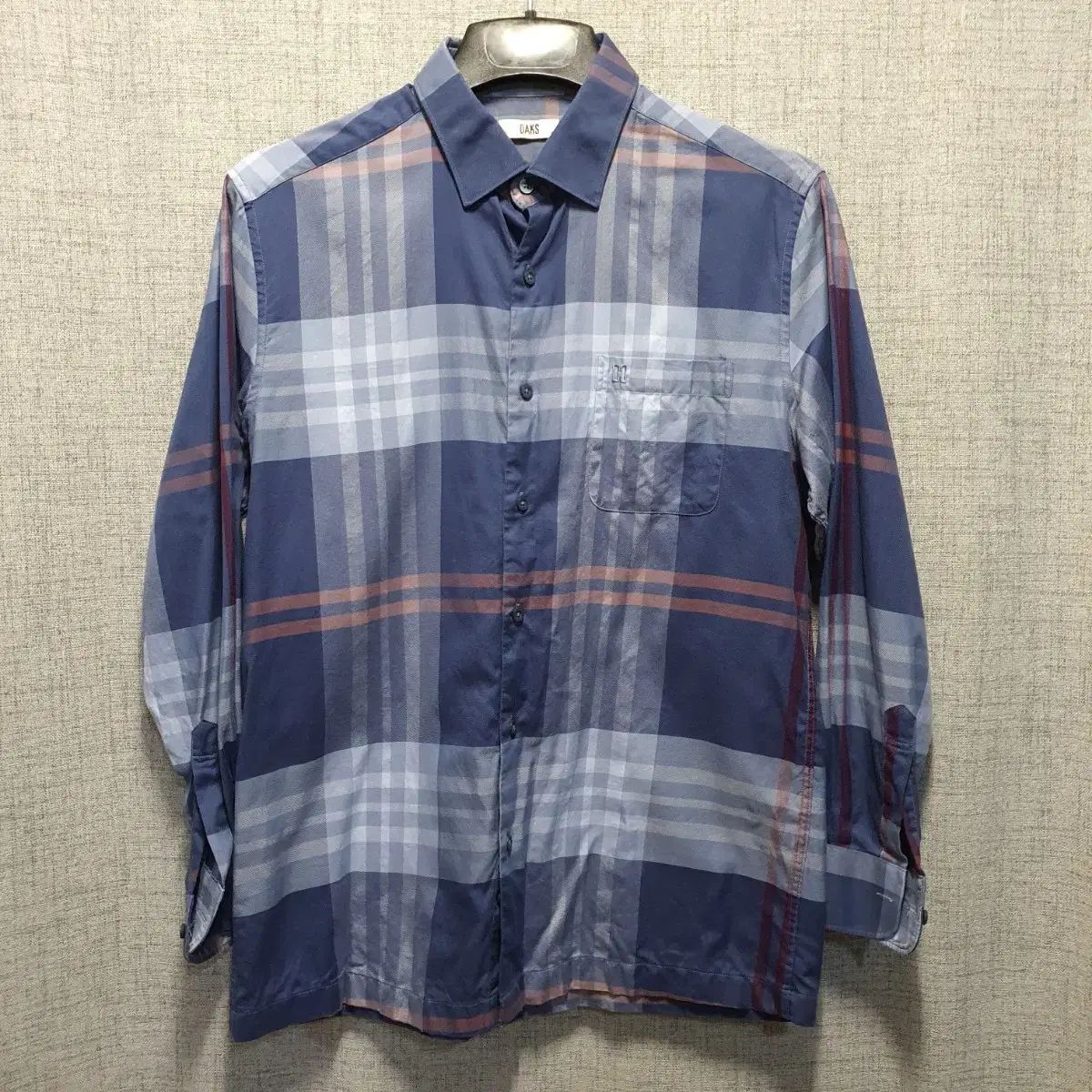 DAKS メンズ CHECK KARA 長袖シャツ 100