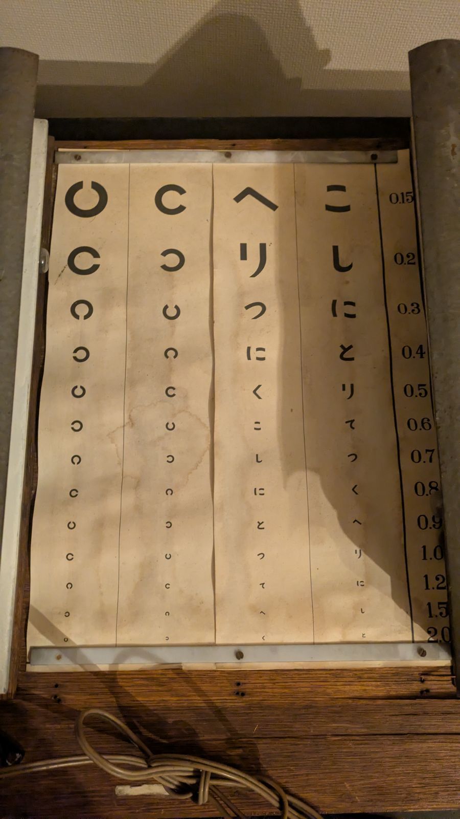 昭和レトロ 木製 視力検査盤 視力検査器 希少 アンティーク