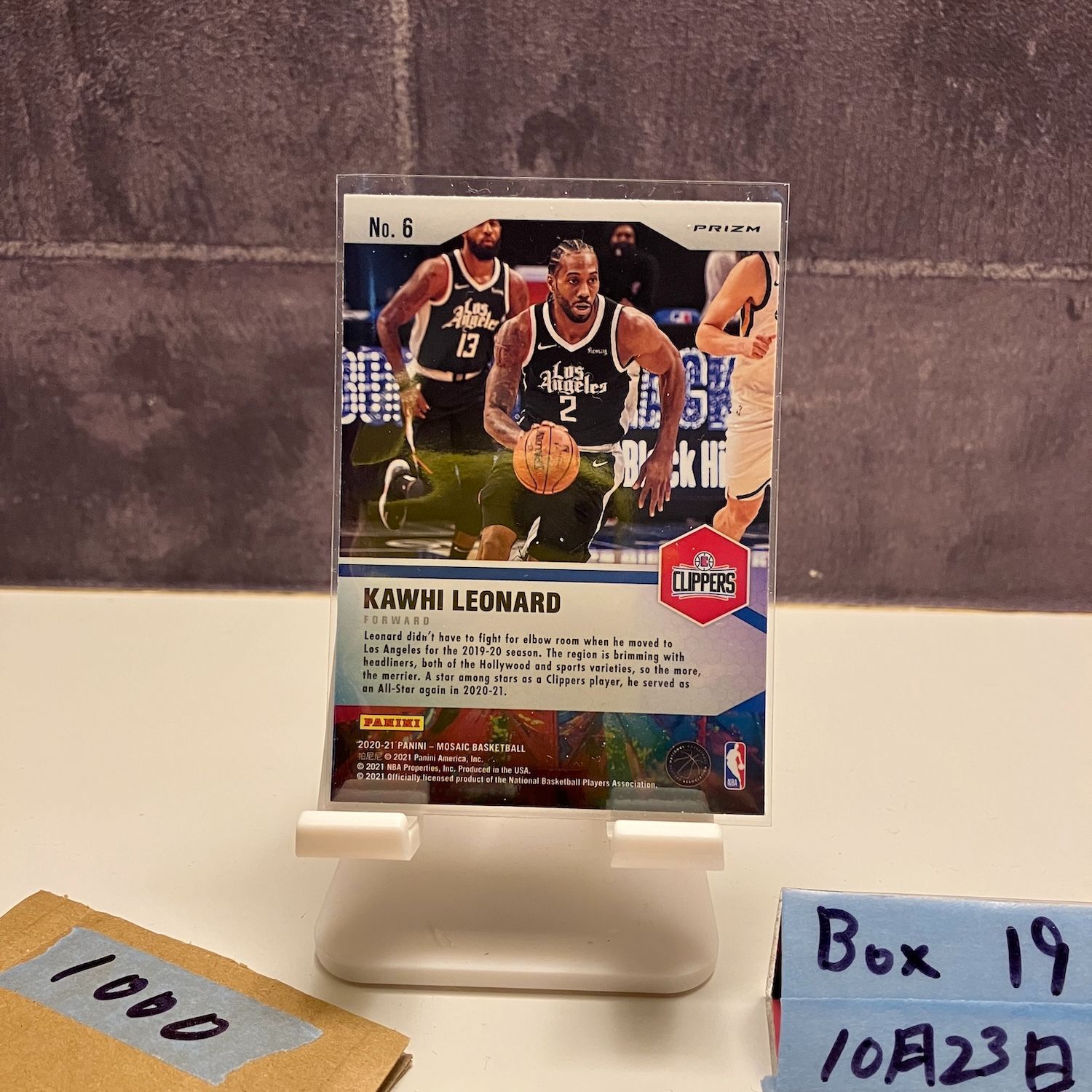 2020-21 Panini Mosaic Kawhi Leonard Los Angeles Clippers Center