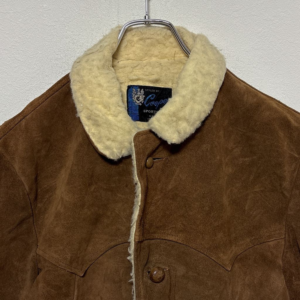 本革スウェードレザーボアウエスタンジャケットカーボーイインディアンジュエリー Cooper】 本革 裏ボアスウェードレザー ウエスタンジャケット S-3959
