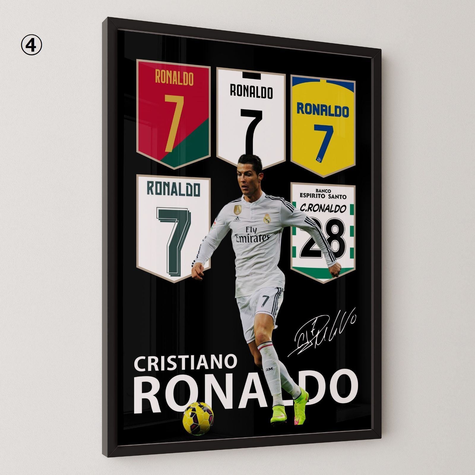 5種類 クリスティアーノ・ロナウド Cristiano Ronaldo CR7 ポスター A3