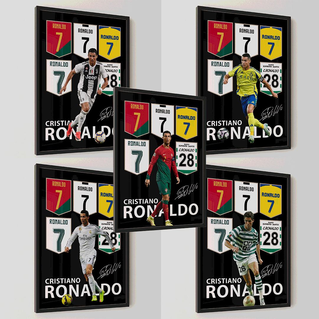 5種類 クリスティアーノ・ロナウド Cristiano Ronaldo CR7 ポスター A3