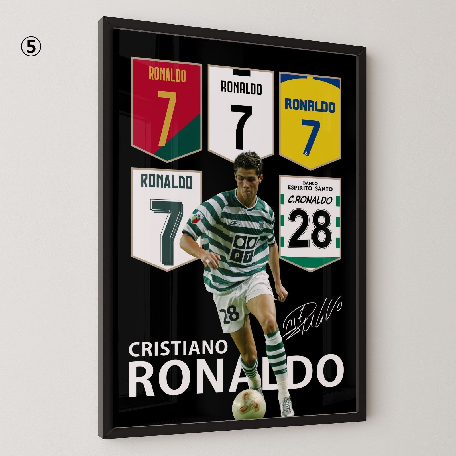 5種類 クリスティアーノ・ロナウド Cristiano Ronaldo CR7 ポスター A3