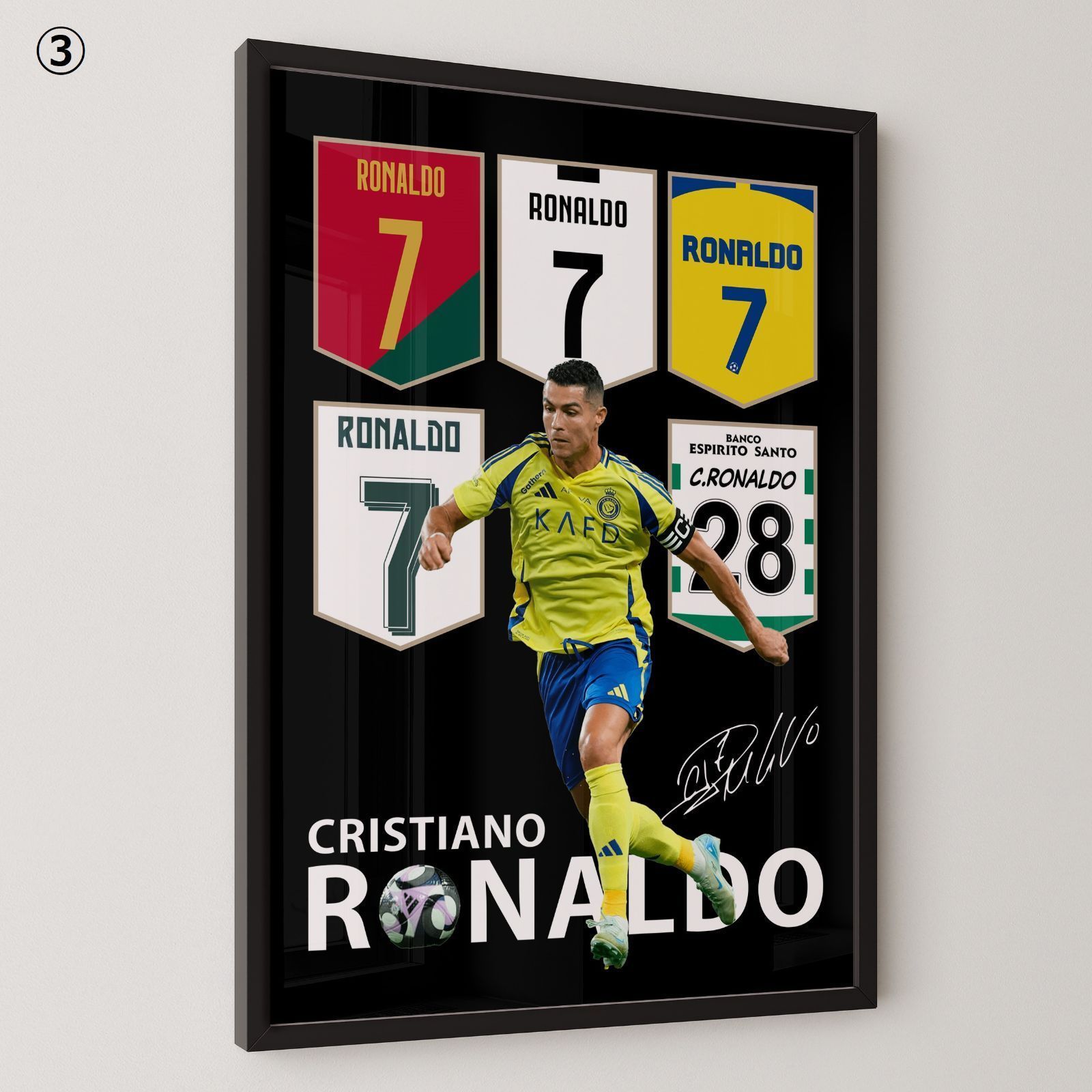 5種類 クリスティアーノ・ロナウド Cristiano Ronaldo CR7 ポスター A3