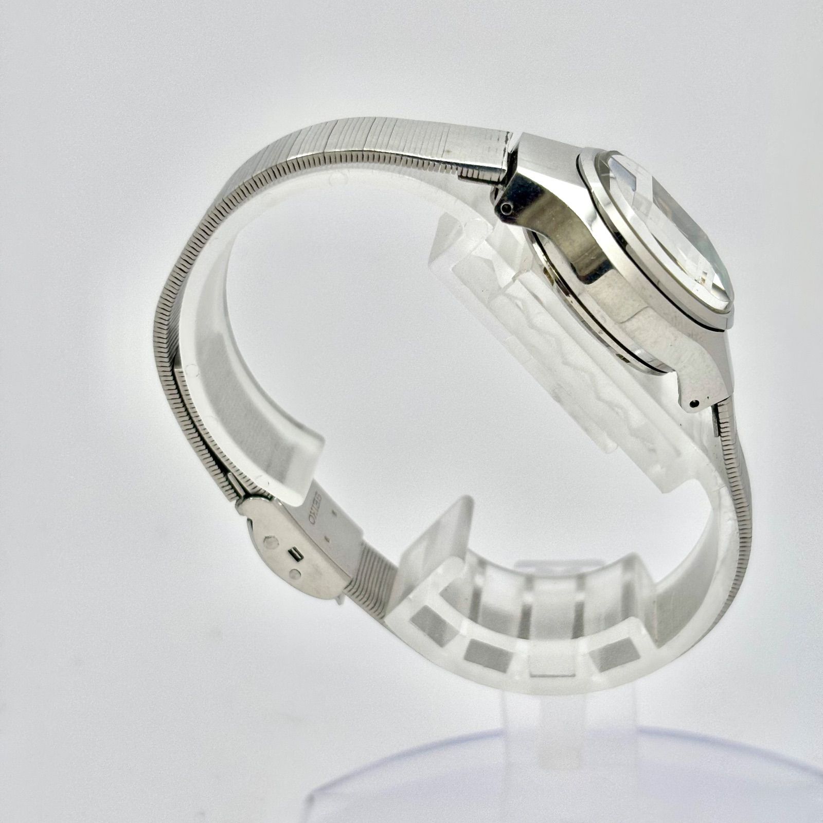 【希少】セイコー　グリーン　自動巻　7002-7001 デイト　シルバー 稼働】SEIKO セイコー 機械式 自動巻き レディース 腕時計 カット