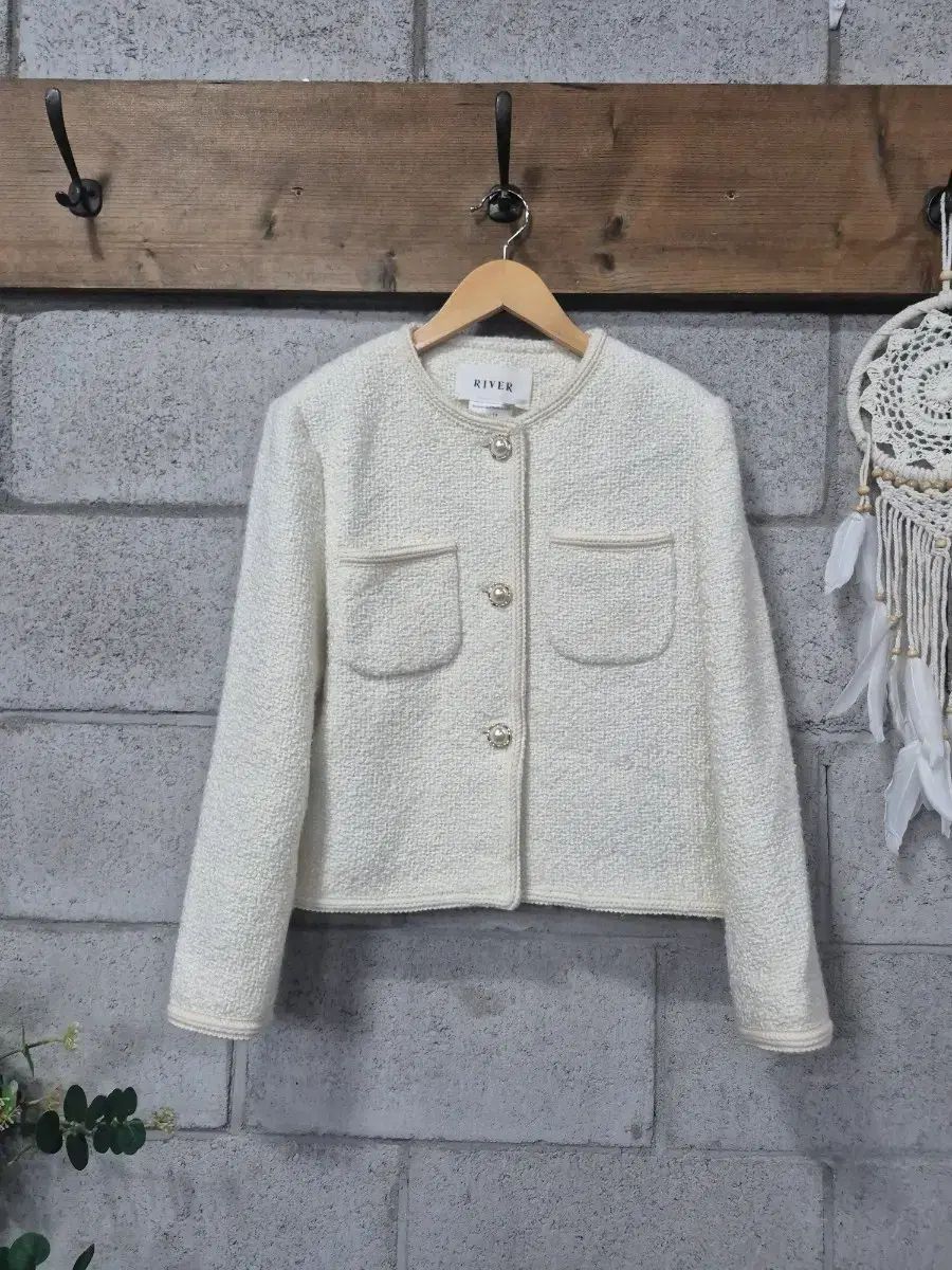 リーバー RIVER ブークレ ツイードジャケット