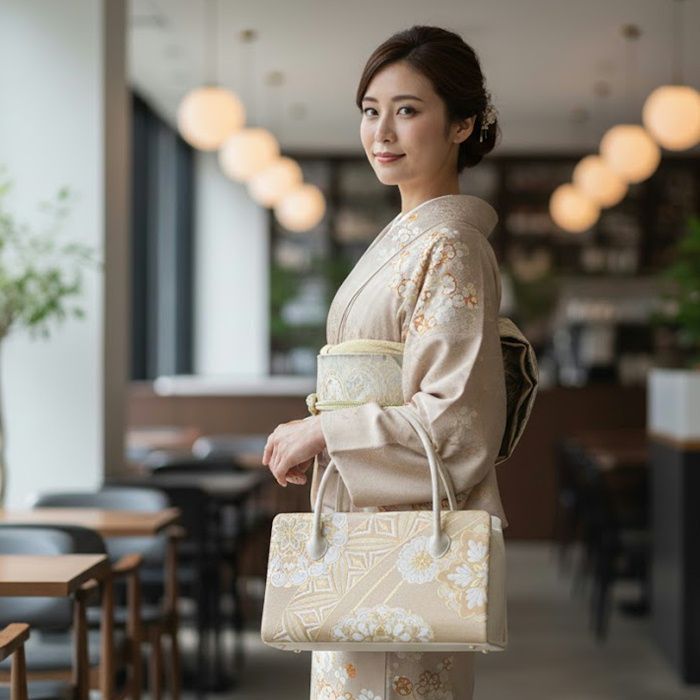 白梅ブランドの利休バック 着物バック - メルカリ