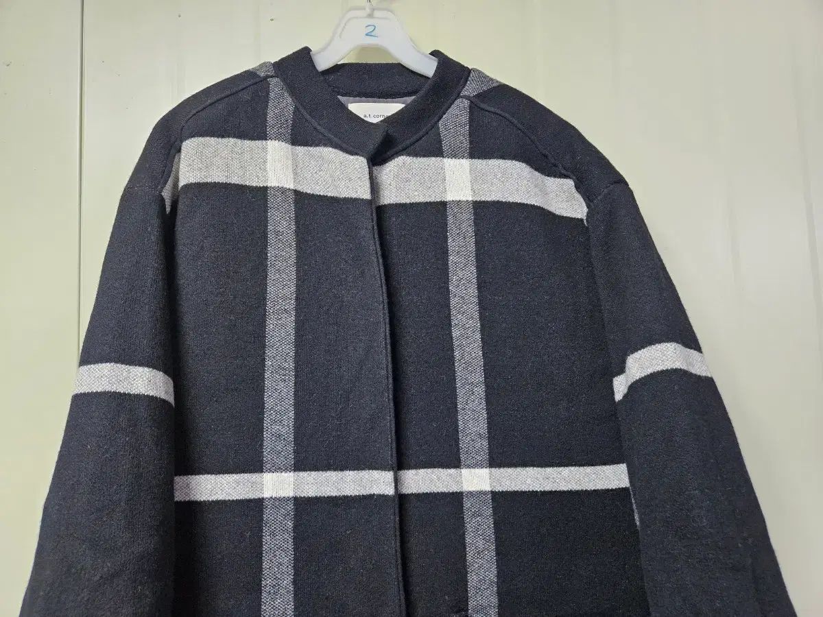 엣코너 CHECK ロング ダウン コート