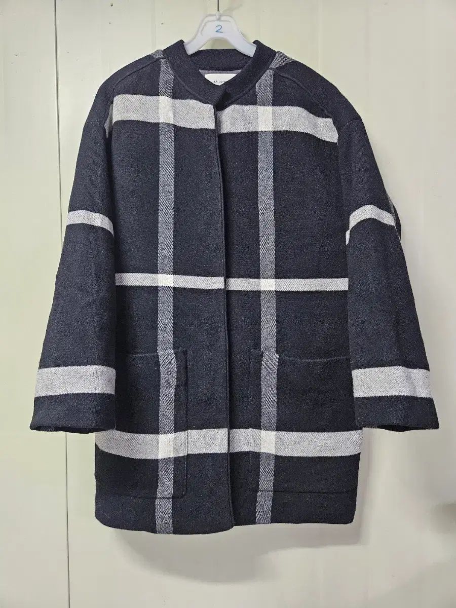 엣코너 CHECK ロング ダウン コート