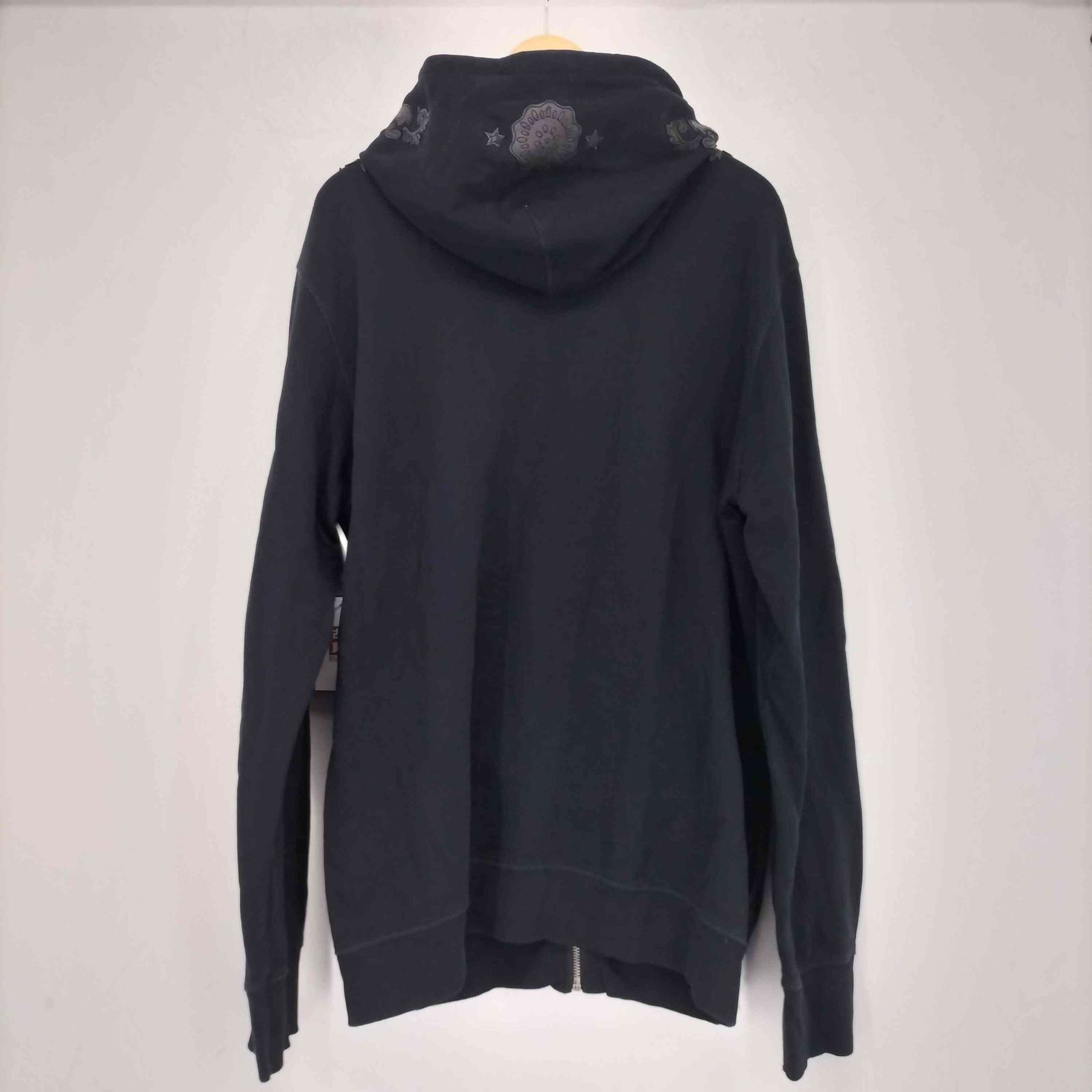 希少 DIESEL フルジップパーカー レザーパッチ archive y2k 黒 希少 DIESEL フルジップパーカー レザーパッチ archive y2k 黒