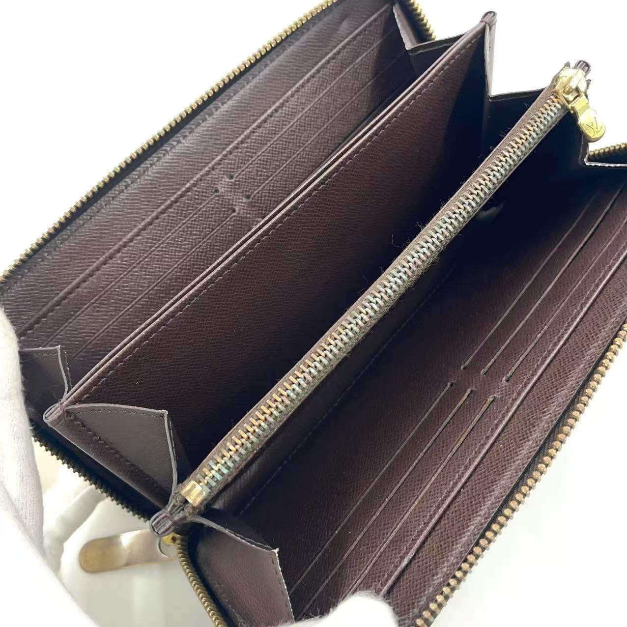 LOUIS VUITTON ジッピーウォレット ダミエエベヌ ダミエエベヌ PVC