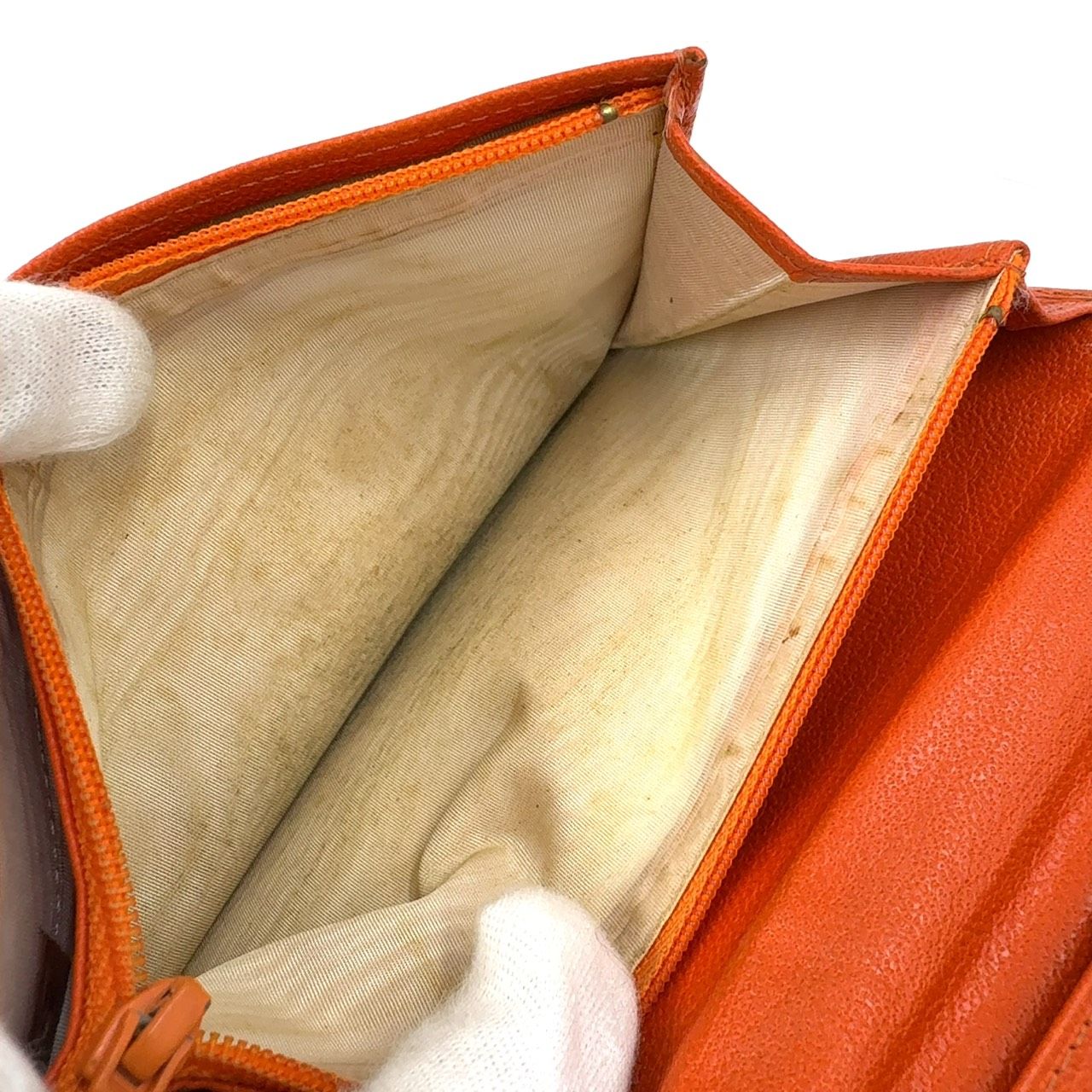 CHANEL ココマーク シリアル番号6番台 レザー オレンジ 長財布 - メルカリ